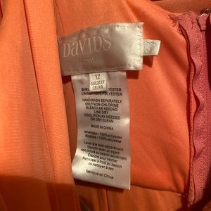 David’s bridal coral reef  bridesmaid dress size 12